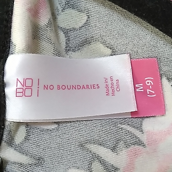 No Boundaries Black Floral Cut Out Back Detail Mini Dress. Size Medium - Picture 9 of 10